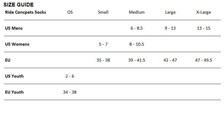 Ride Concepts Sock Martis Charcoal Camo Size Medium