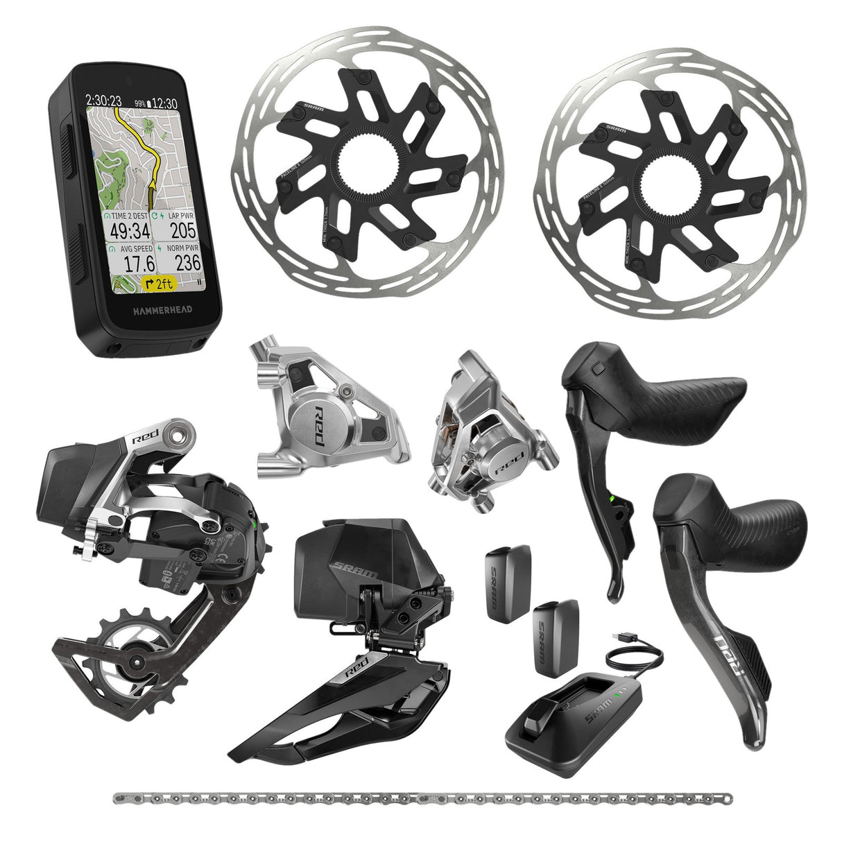 SRAM Red eTap AXS E1 Groupset inc/Hammerhead Karoo 3