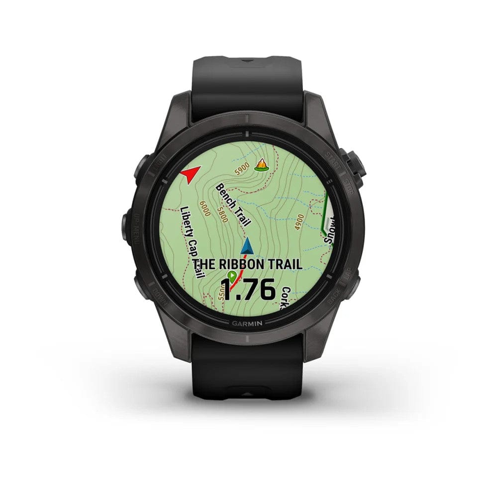 Garmin epix Pro/Sapphire Ed (Gen 2) 42mm Crbn Grey DLC Ti w/ Blk Band