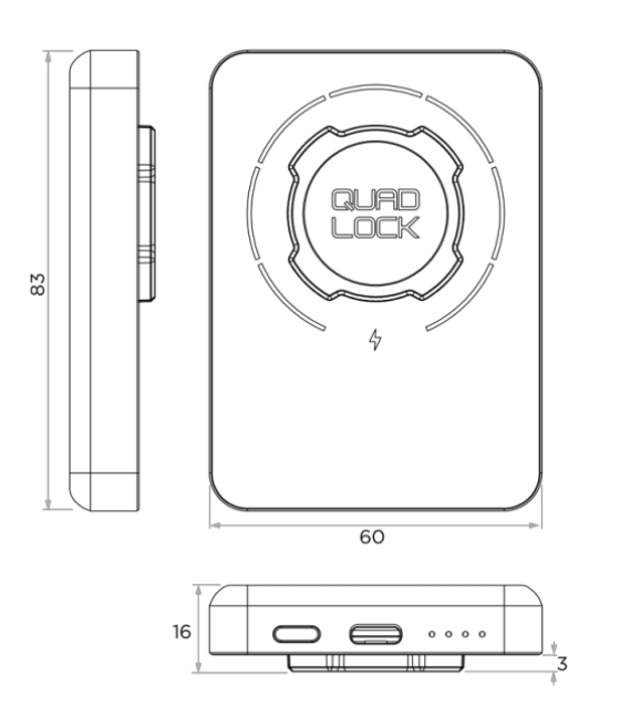 Quad Lock Battery Pack 5000 mAh