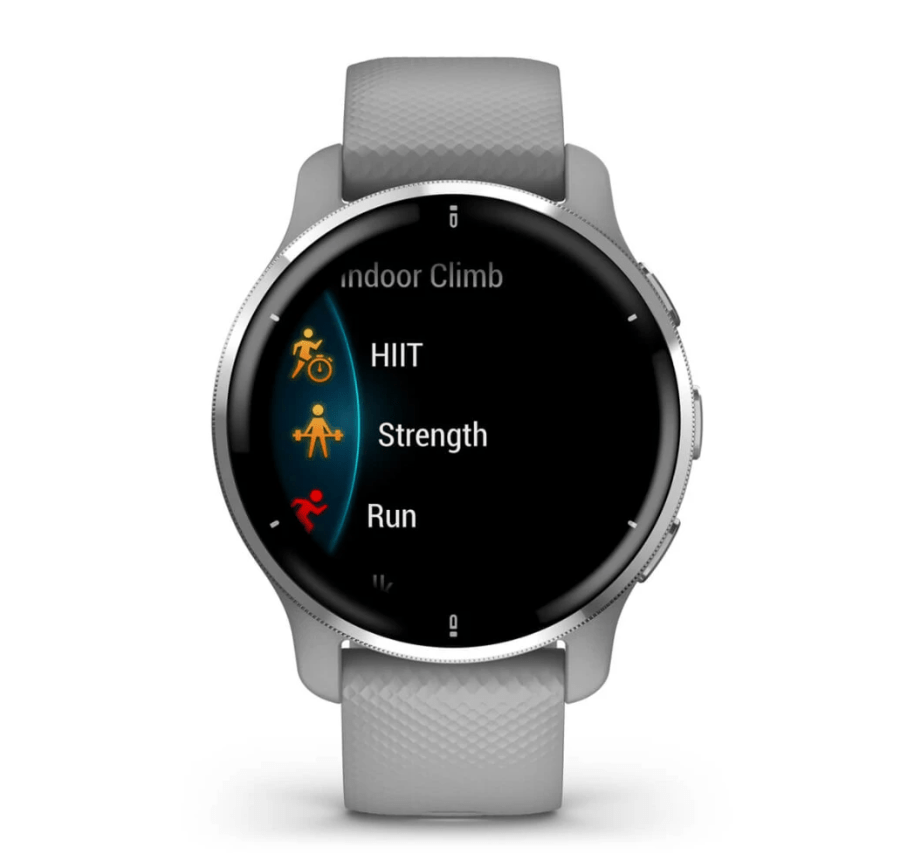 Garmin Venu® 2 Plus, Silver Stainless Steel Bezel With Powder Grey Case