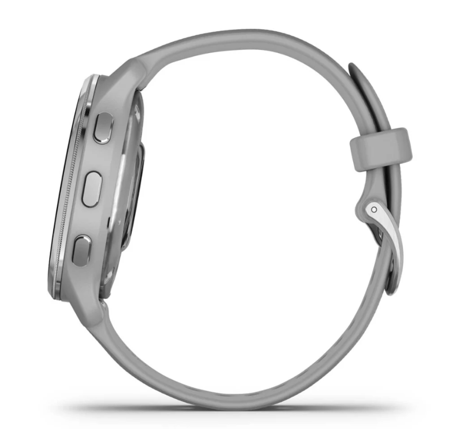 Garmin Venu® 2 Plus, Silver Stainless Steel Bezel With Powder Grey Case