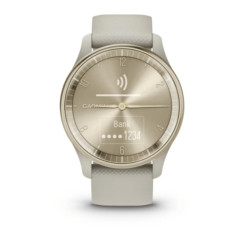 Garmin vívomove® Trend, Cream Gold Stainless Steel Bezel with French Grey Case
