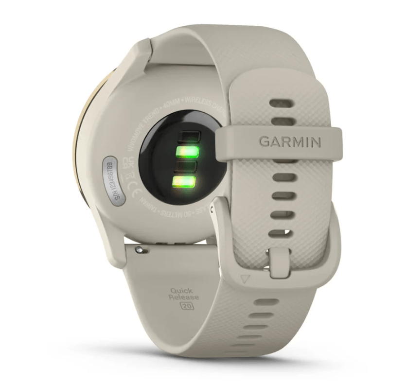 Garmin vívomove® Trend, Cream Gold Stainless Steel Bezel with French Grey Case