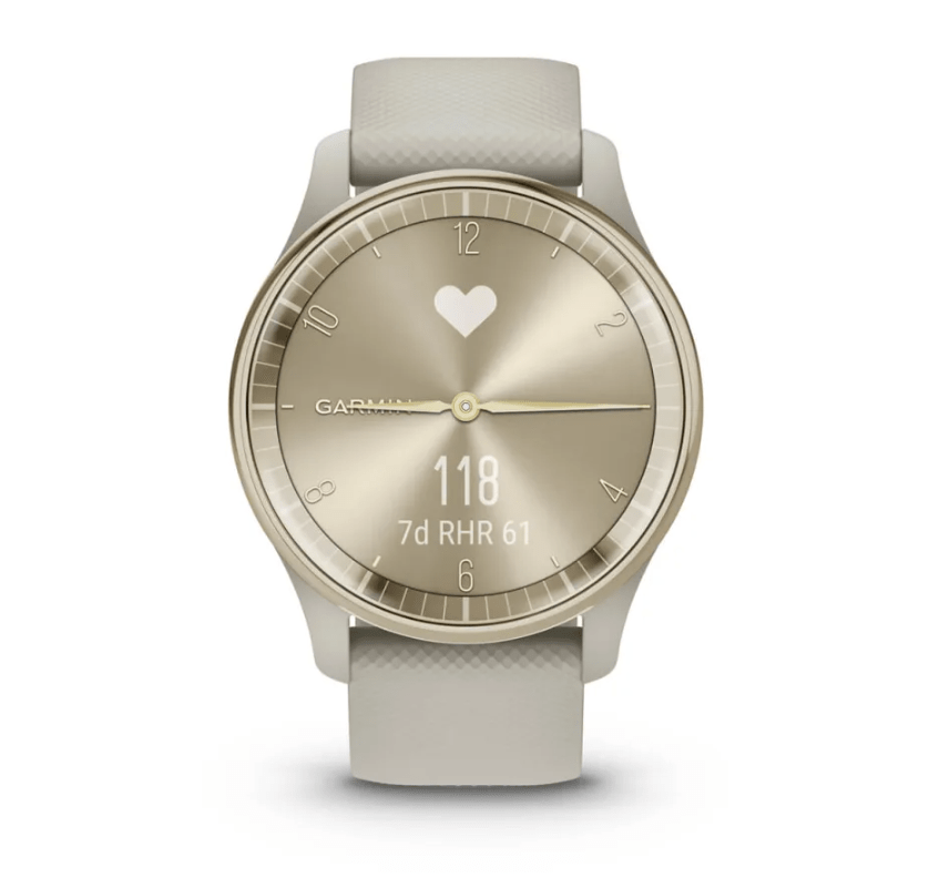 Garmin vívomove® Trend, Cream Gold Stainless Steel Bezel with French Grey Case