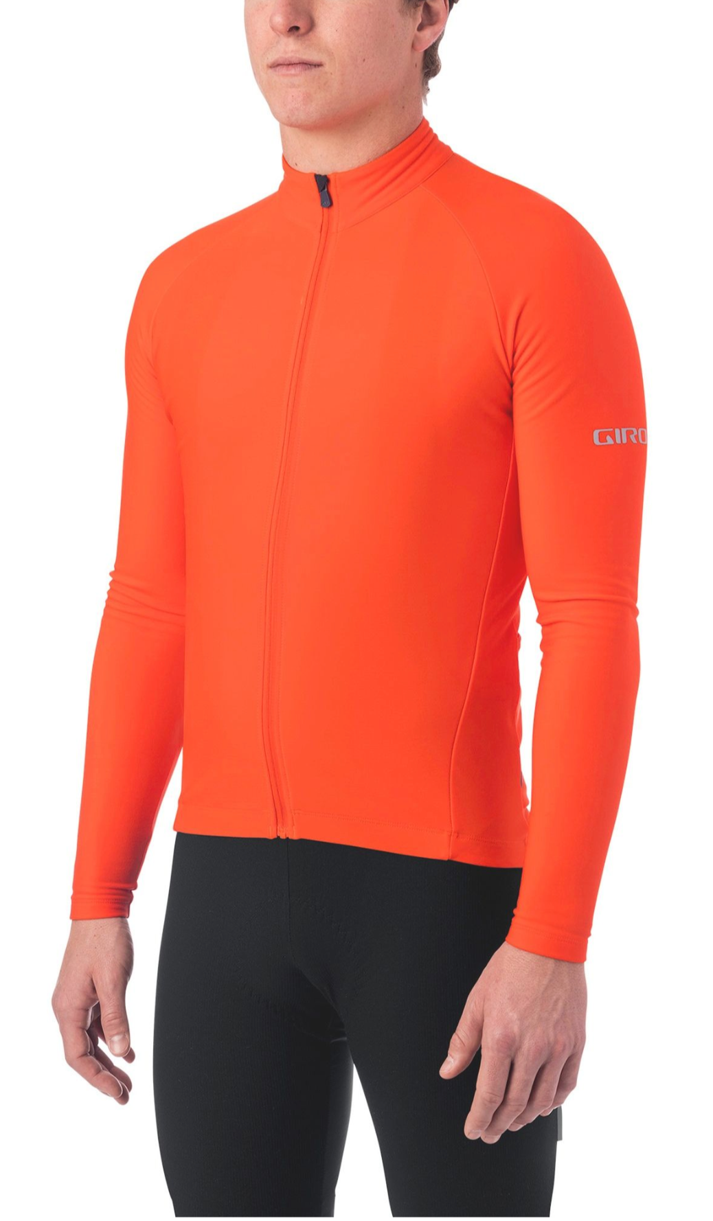 Giro Mens Chrono Thermal l/sl Jersey - Vermillion side front