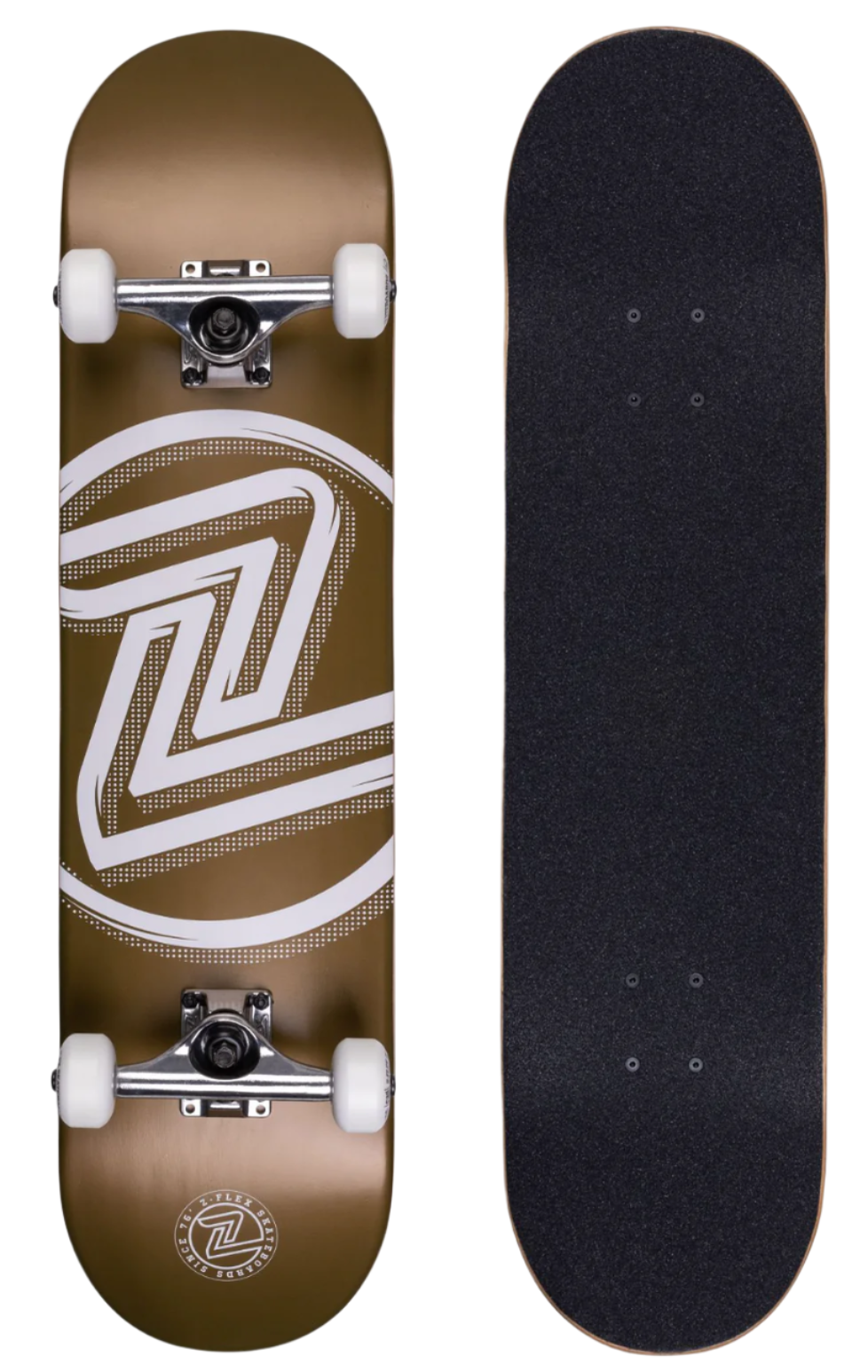 ZFlex Logo Gold 7.8 Skateboard
