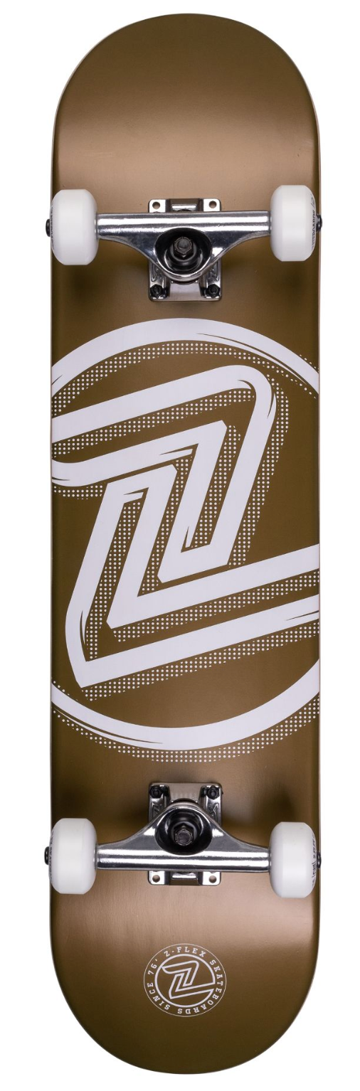 ZFlex Logo Gold 7.8 Skateboard