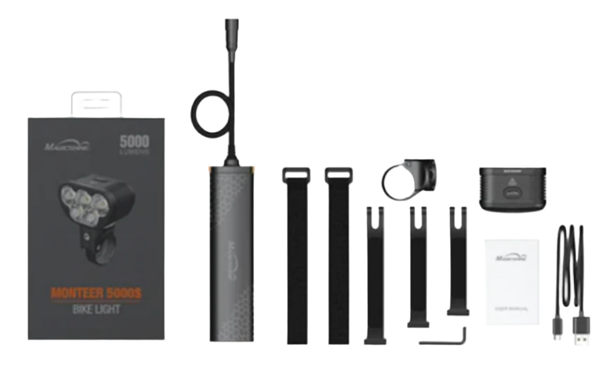 Magicshine Monteer 5000S Storm 5000 Lumen Front Light with Garmin Mount
