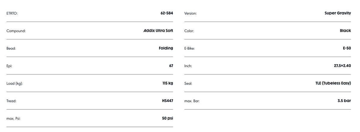 Schwalbe Magic Mary 27.5 x 2.40" Super Gravity Addix Ultra Soft Evolution Line TL Easy E-50 Tyre