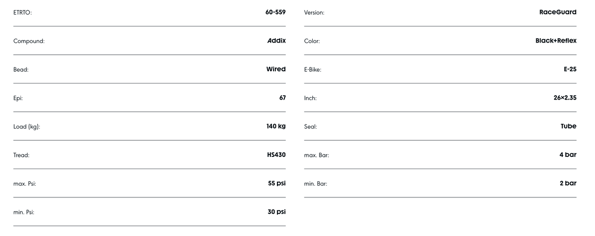 Schwalbe Big Apple 26 x 2.35" RaceGuard Reflective Sidewall E-25