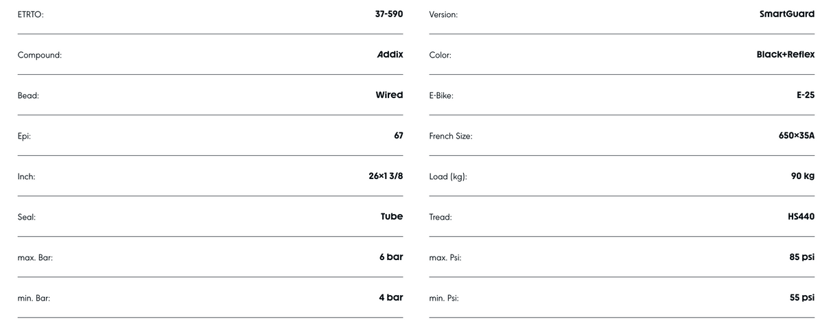 Schwalbe Marathon Plus 26 x 1 3/8" SmartGuard Endurance Compound Reflective Sidewall E-25
