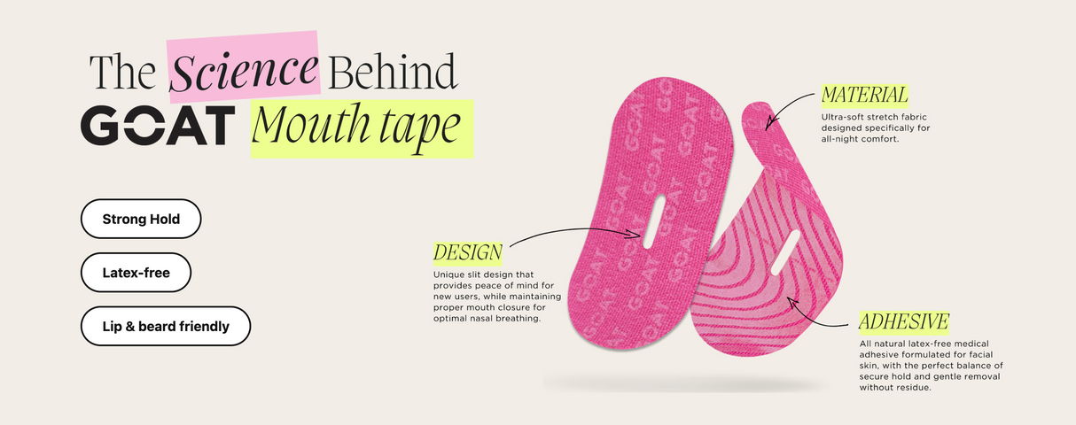 GOAT Pink Mouth Tape with Slit