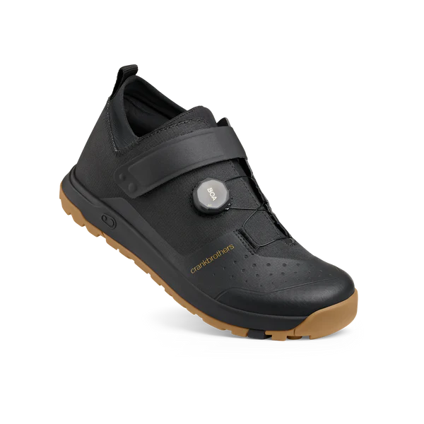 Crank Brothers Shoes Stamp Trail BOA Black/Gold/Gum Flat