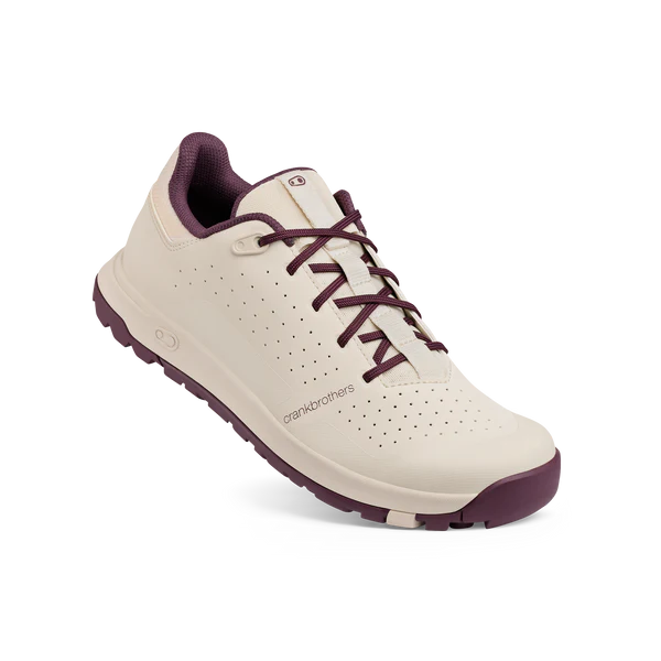 Crank Brothers Shoes Stamp Trail Lace White/Purple Flat