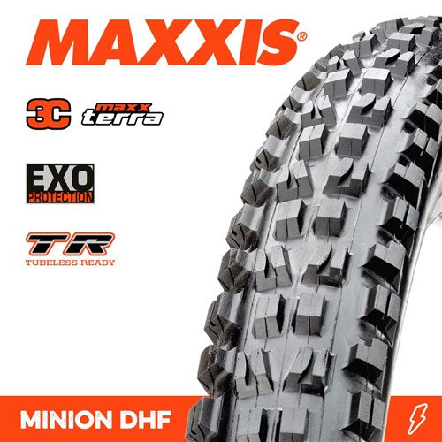 Maxxis MINION DHF 29 X 2.60 3C TERRA EXO TR FOLD 120TPI E-25 TYRE