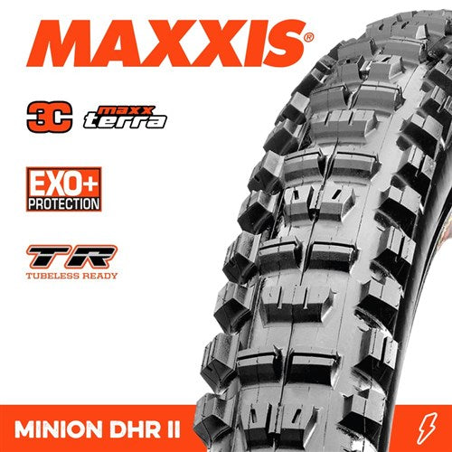 Maxxis MINION DHR II 29 X 2.60 3C TERRA EXO+ TR FOLD 60TPI E-25 TYRE