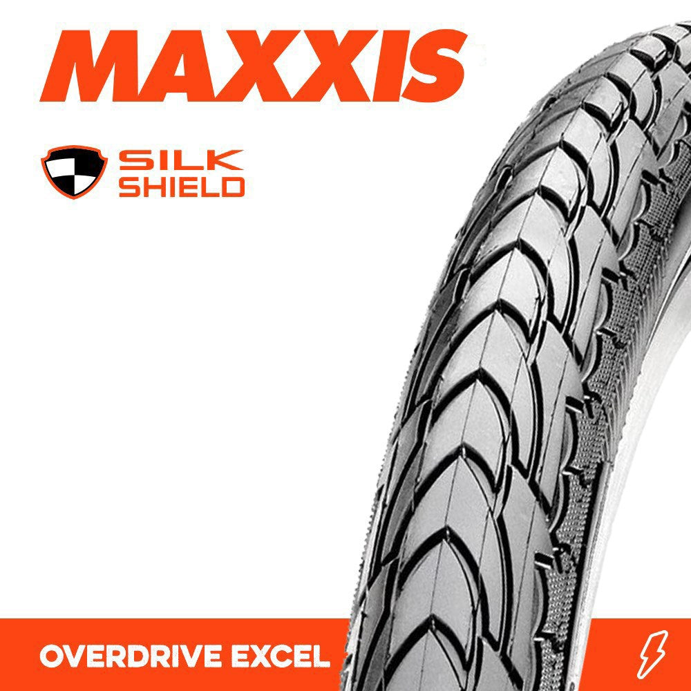 Maxxis OVERDRIVE EXCEL 700 X 35C SILKSHIELD WIRE 60TPI TYRE