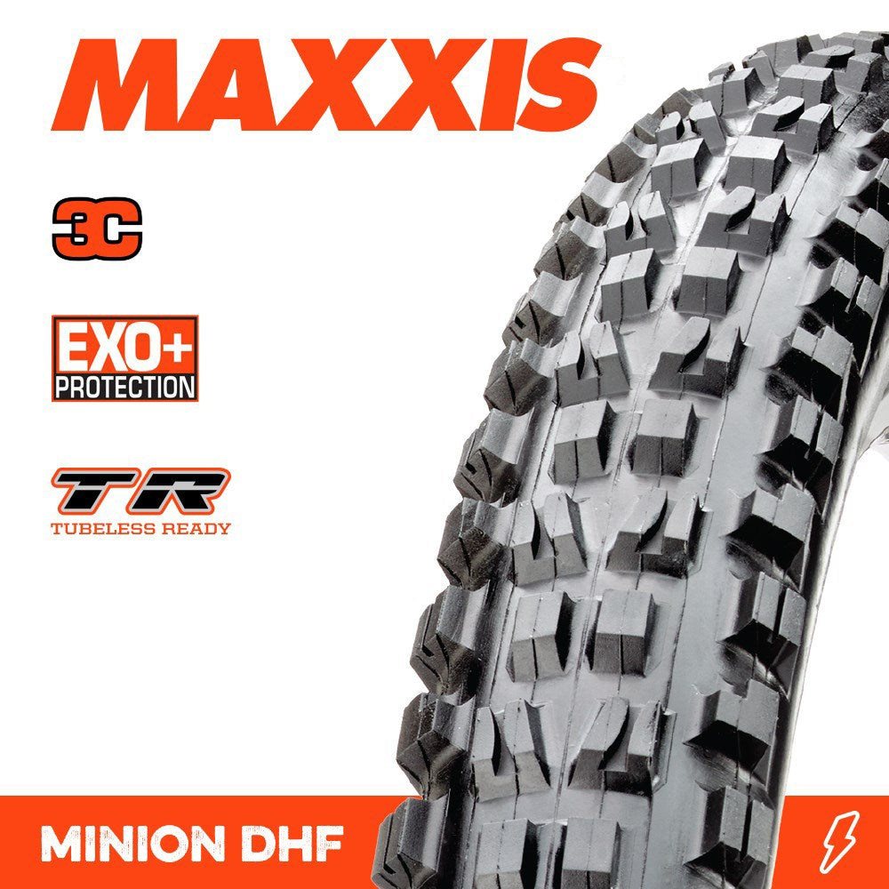 Maxxis MINION DHF 27.5 X 2.50 WT 3C GRIP EXO+ TR FOLD 60TPI E-25 TYRE