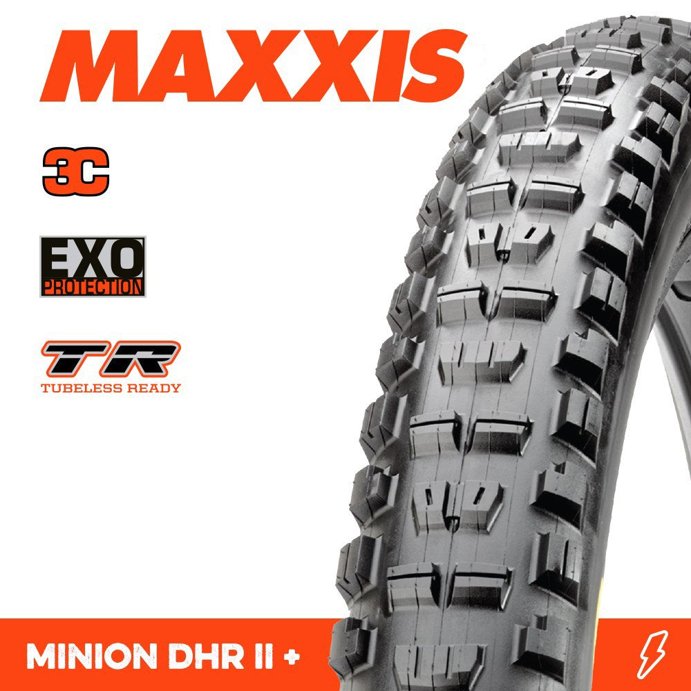 Maxxis MINION DHR II 27.5 X 2.80 PLUS 3C TERRA EXO TR FOLD 120TPI E-25 TYRE