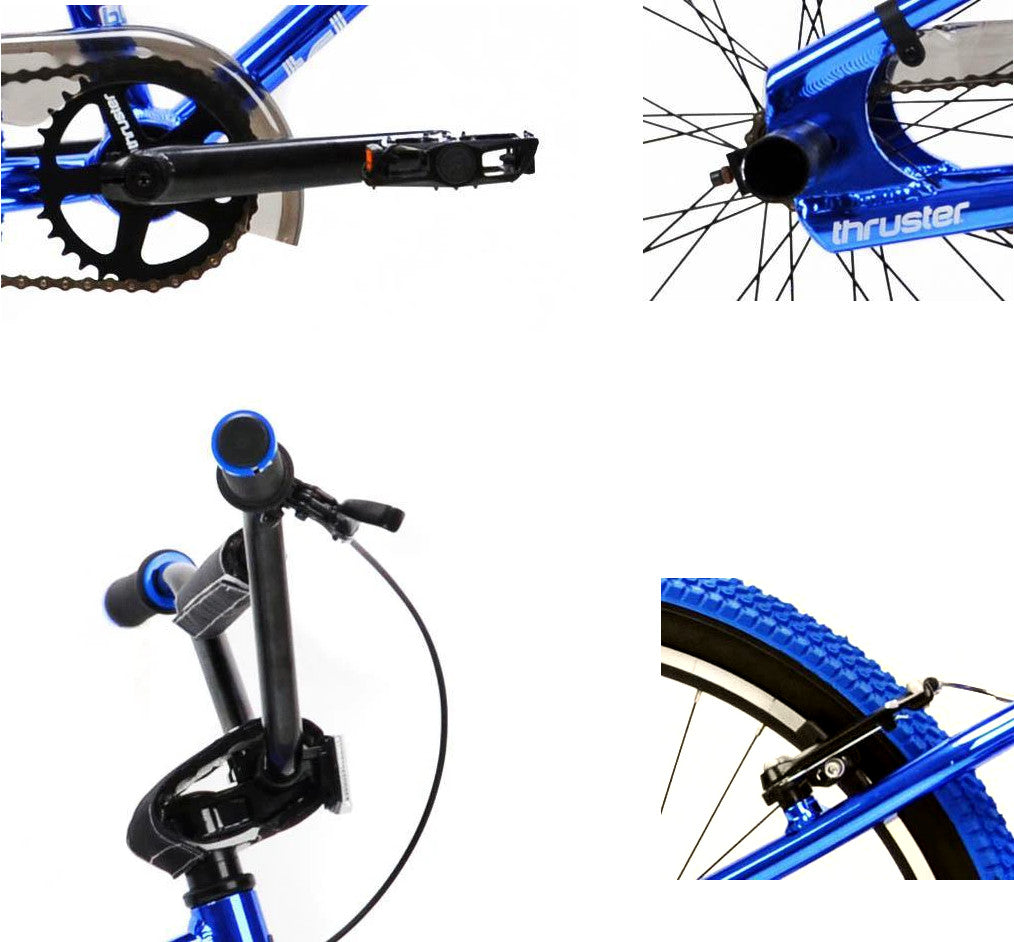 Thruster Tri-Power Pro XL 24" BMX Bike Blue Chrome