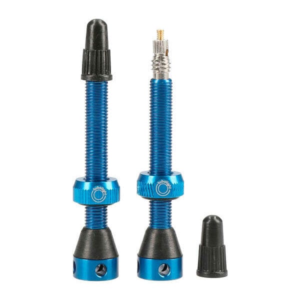 Tubolight Tubeless 50mm Valves Pair Blue
