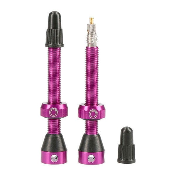 Tubolight Tubeless 50mm Valves Pair Purple