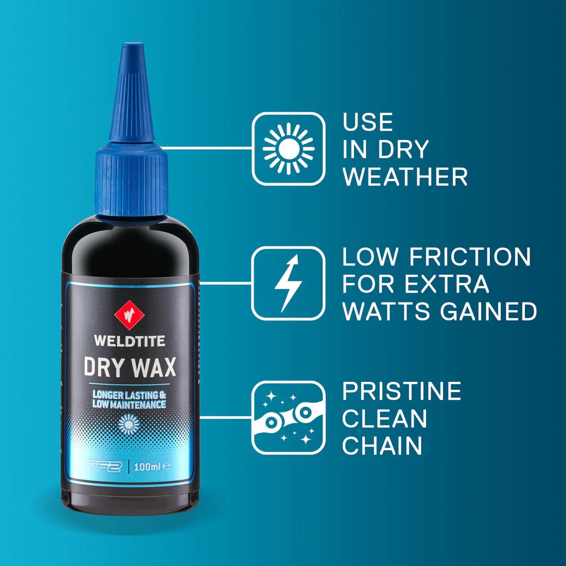 Weldtite TF2 Ultra Dry Chain Wax with Teflon (100ml)