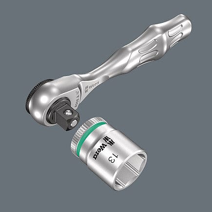 Wera 8008 A Zyklop Mini 3 Ratchet w/1/4" Drive