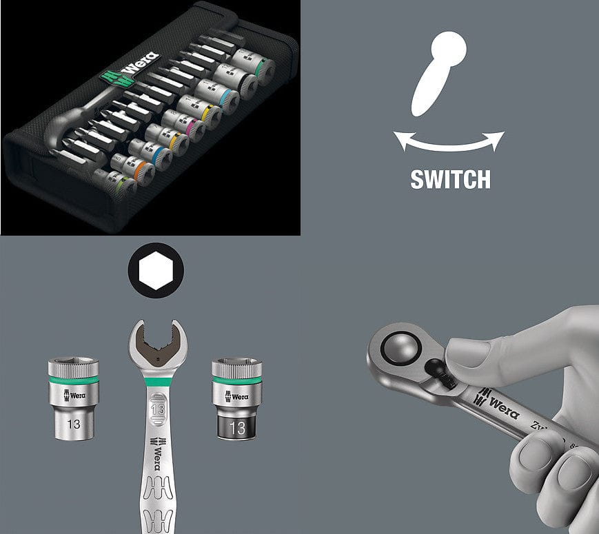 Wera 8100 SA 8 Zyklop Metal Ratchet 28-Piece Set