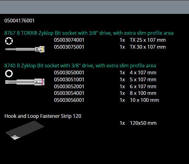 Wera Bicycle Bit Socket 7-Piece Set