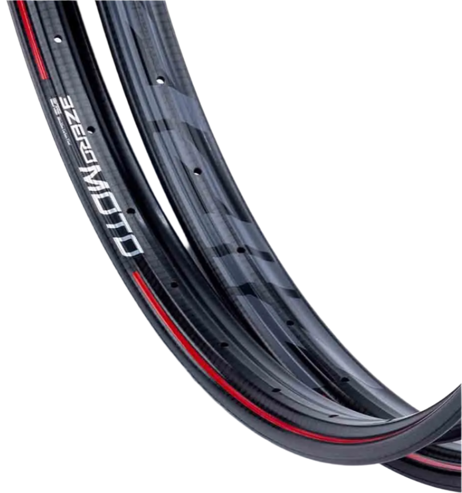 Zipp 3ZERO Moto 29R 32H Tubeless Rear Rim Silver/RS Red Graphic