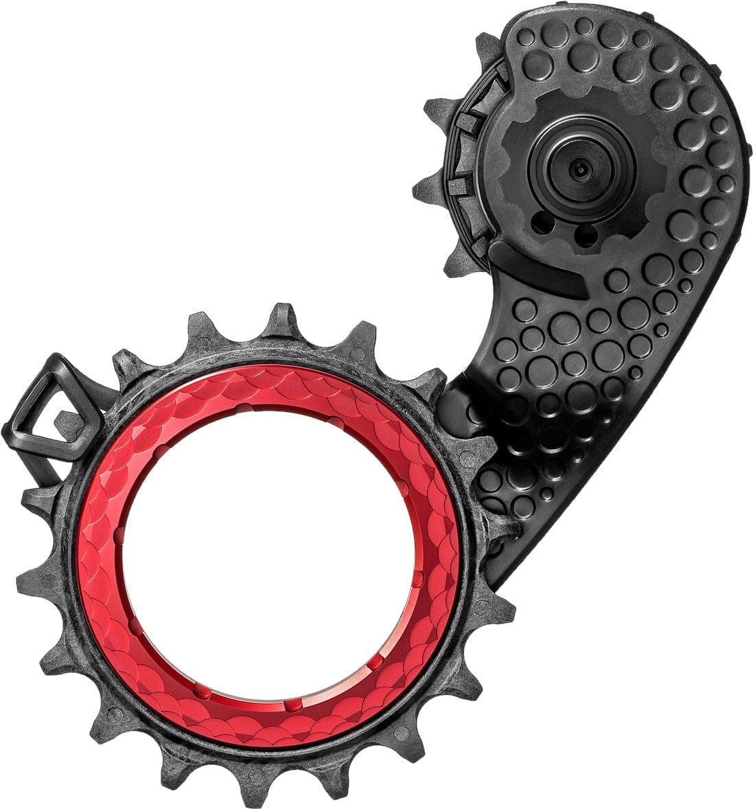 absoluteBLACK Oversized Derailleur Cage for Shimano R8100 12sp Red