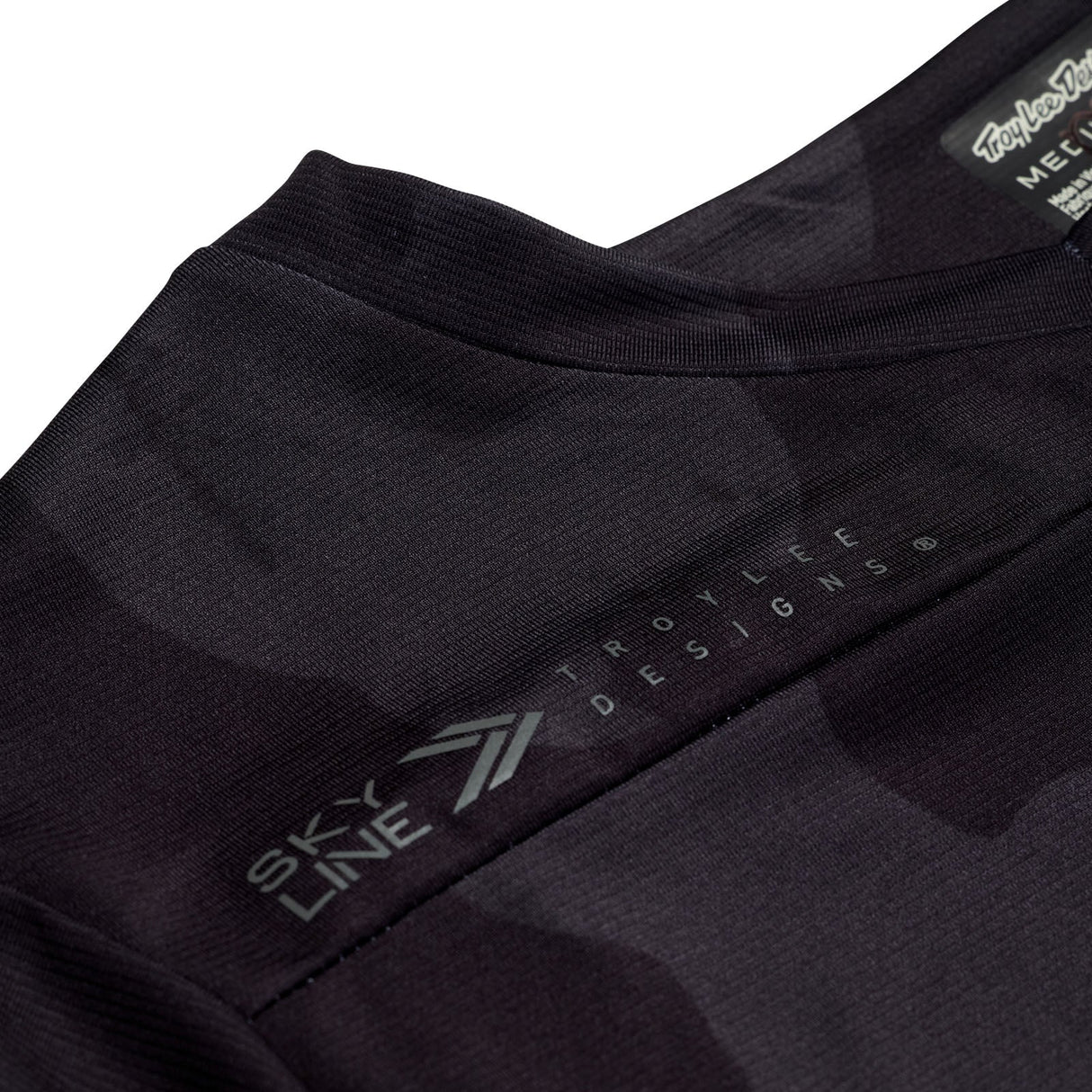 Troy Lee Designs SKYLINE SS JERSEY SCRUBLAND BLACK FRONT PRINT