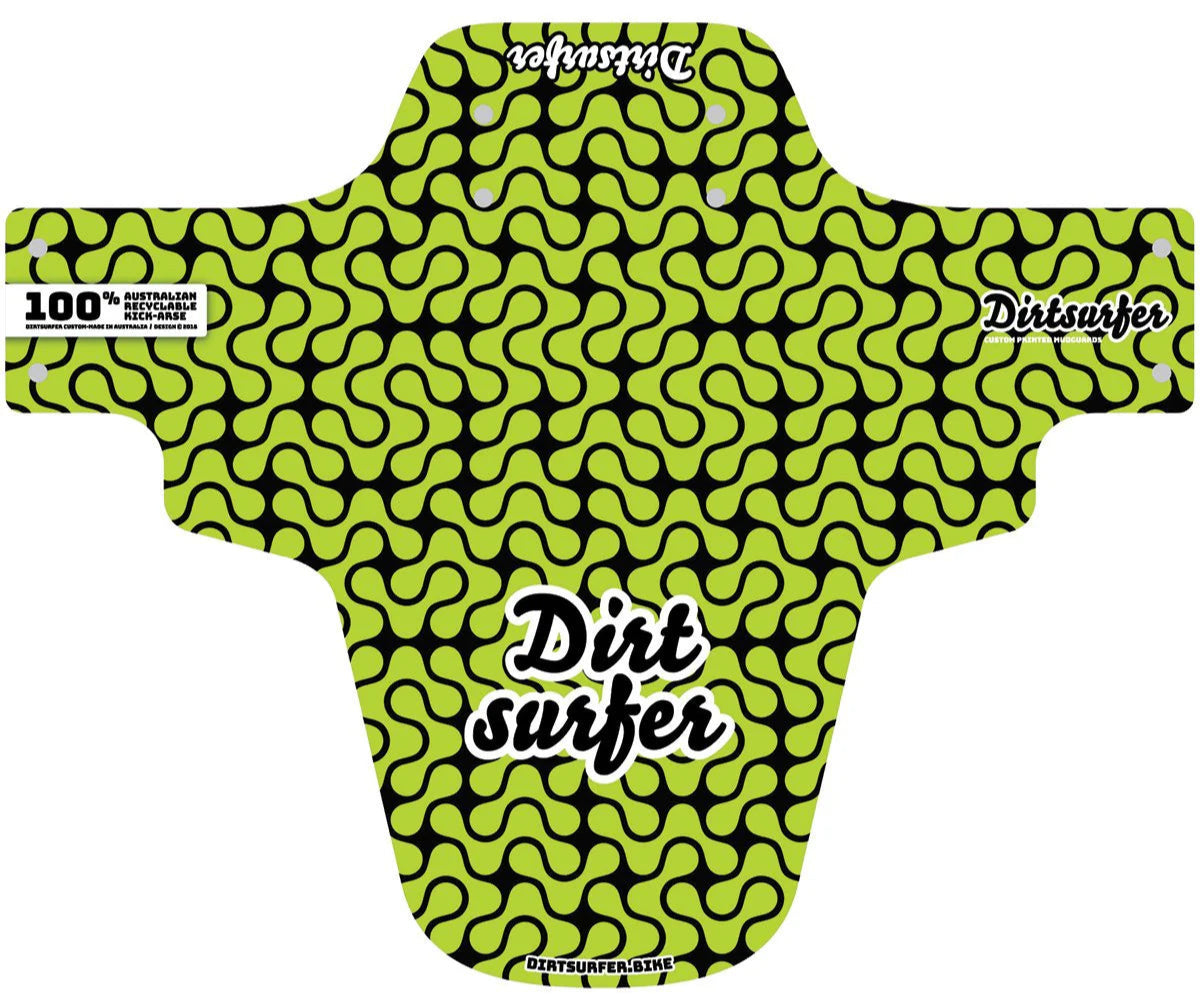 Dirtsurfer Mudguard - Lava Lamp Lime