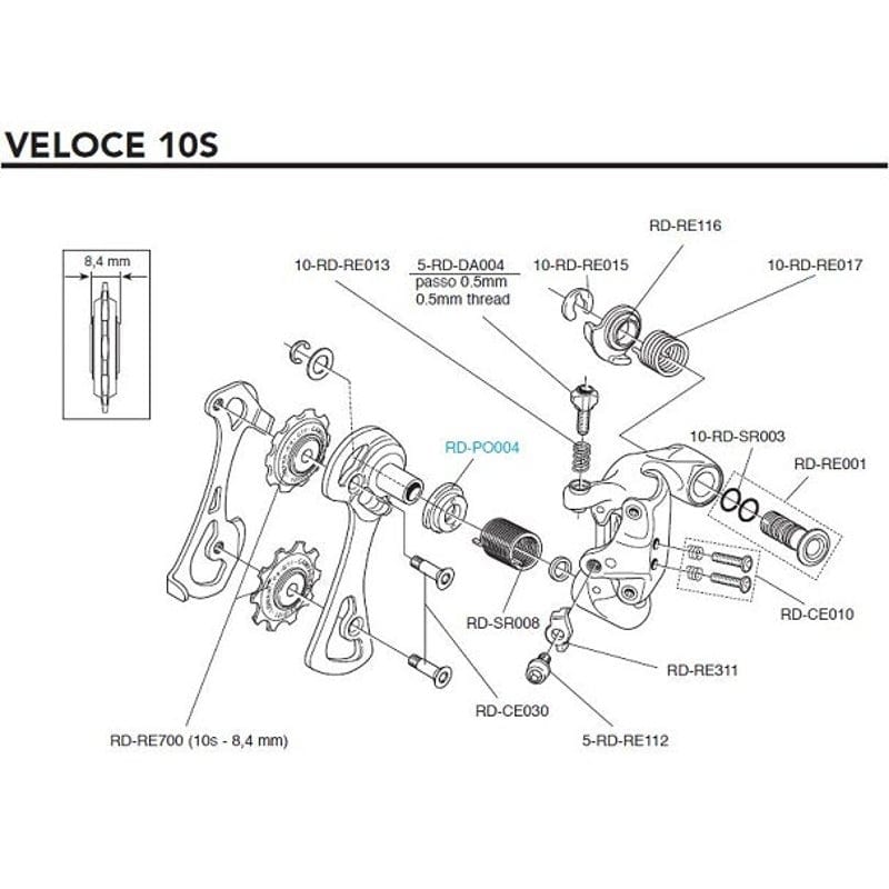 Campagnolo Pulley Wheels 10 Speed (8.4mm)