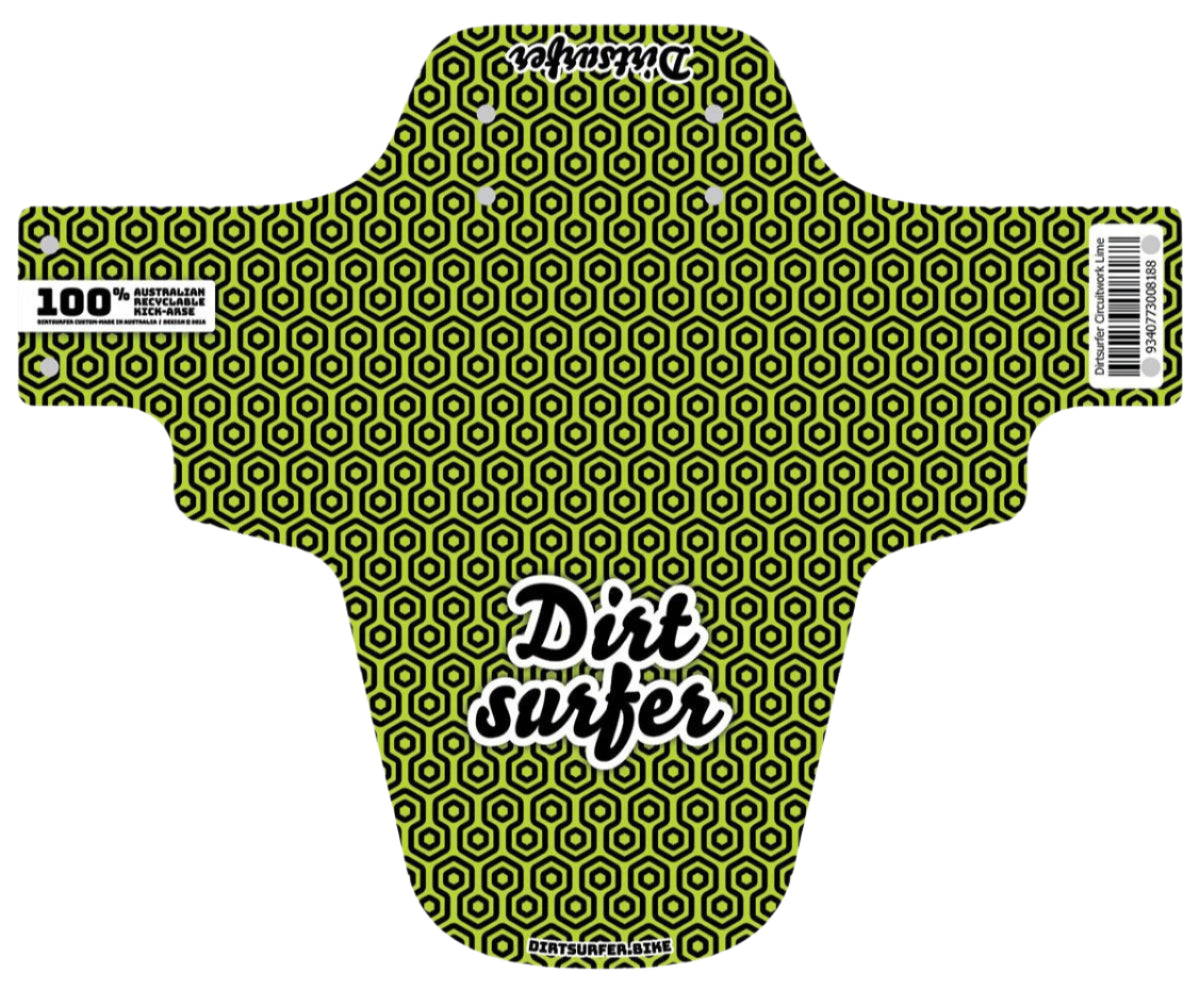 Dirtsurfer Mudguard - Circuit Work Lime