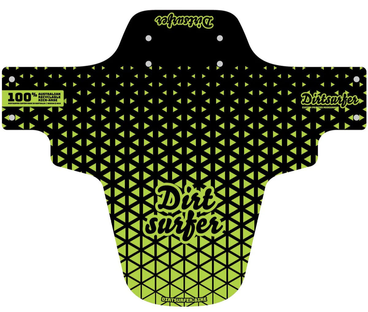 Dirtsurfer Mudguard - Speedgrid Lime