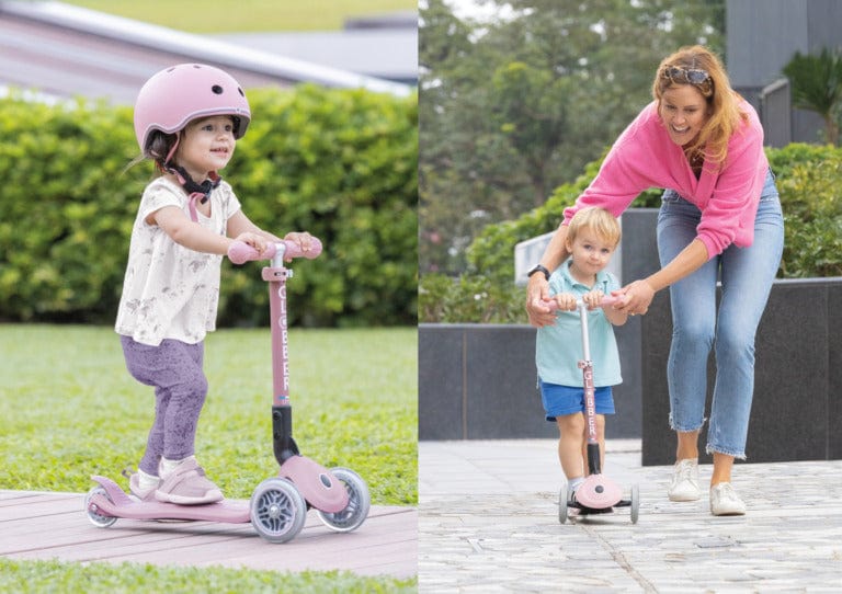 Globber ECOLOGIC GO UP Foldable Plus Convertible Scooter - Peach