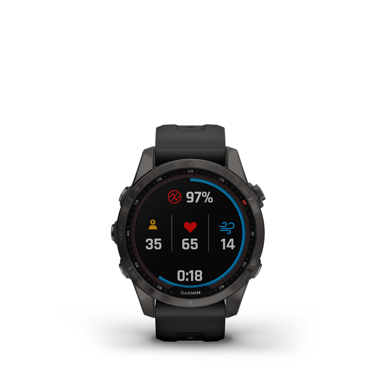 Garmin fenix 7S Sapphire Solar Carbon Gray DLC w/Black Band