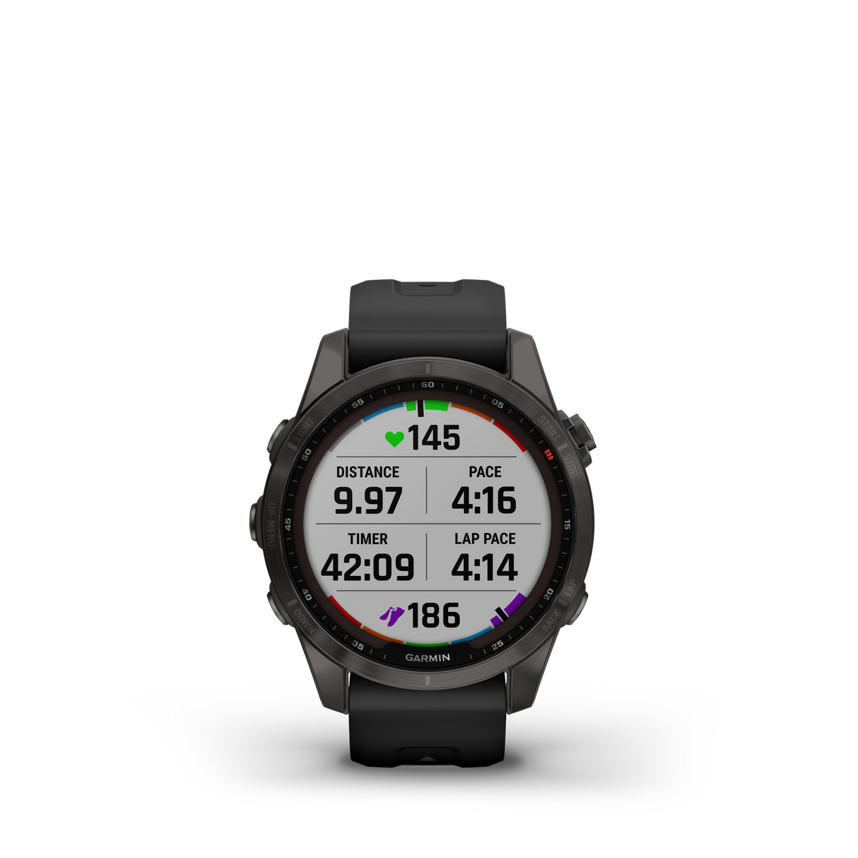 Garmin fenix 7S Sapphire Solar Carbon Gray DLC w/Black Band