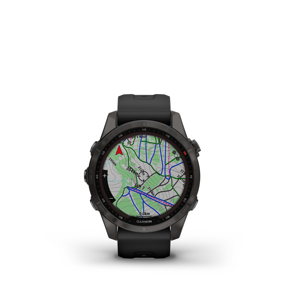 Garmin fenix 7S Sapphire Solar Carbon Gray DLC w/Black Band