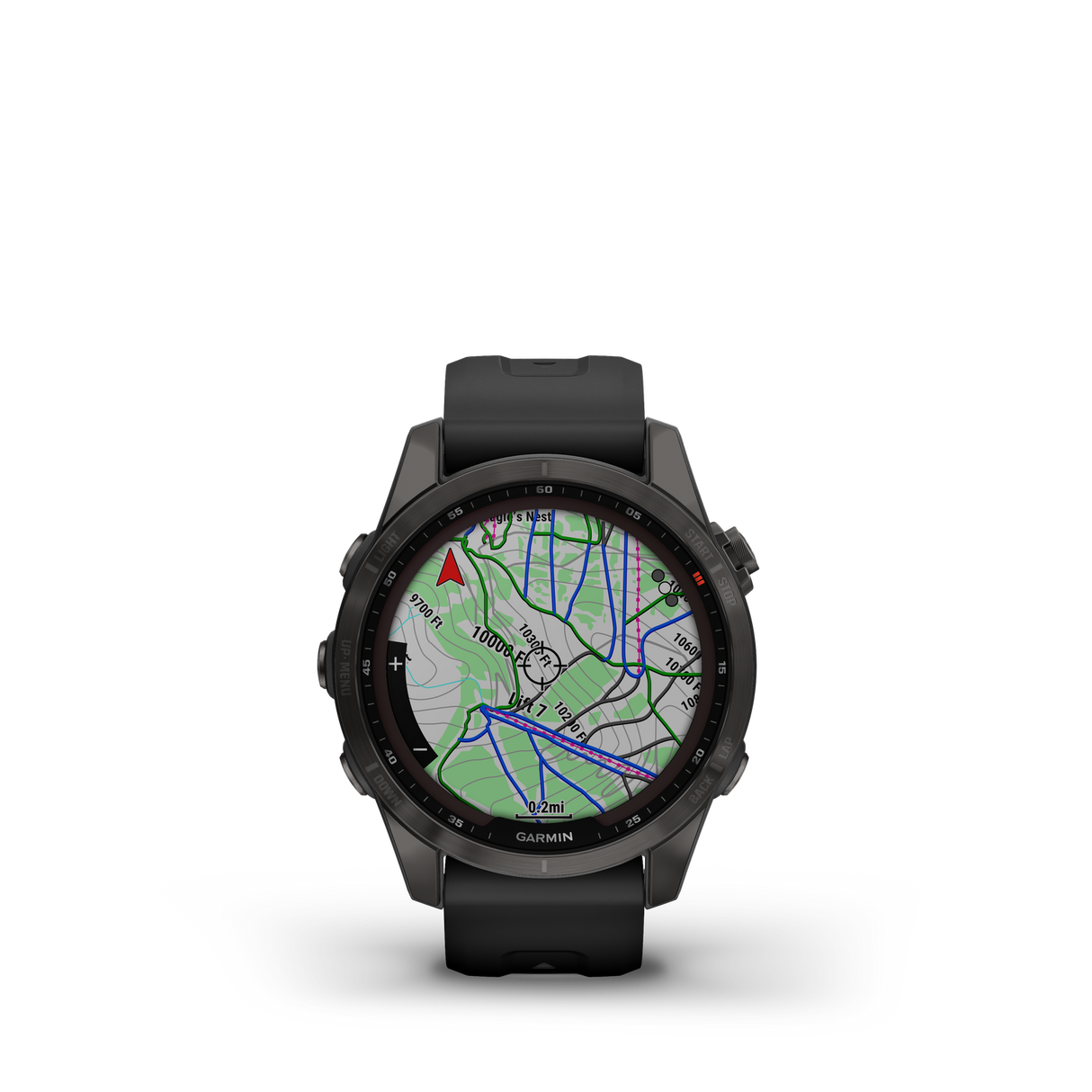 Garmin fenix 7S Sapphire Solar Carbon Gray DLC w/Black Band