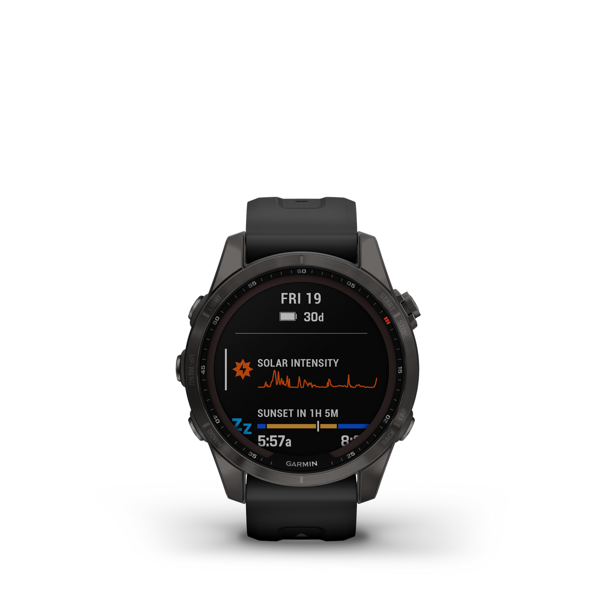 Garmin fenix 7S Sapphire Solar Carbon Gray DLC w/Black Band