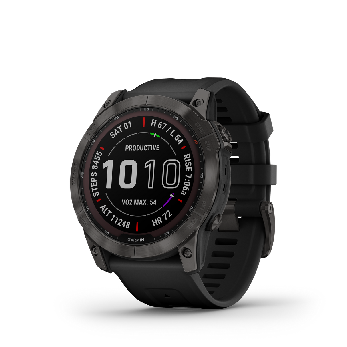Garmin fenix 7X Sapphire Solar Carbon Gray DLC Ti w/Black Band