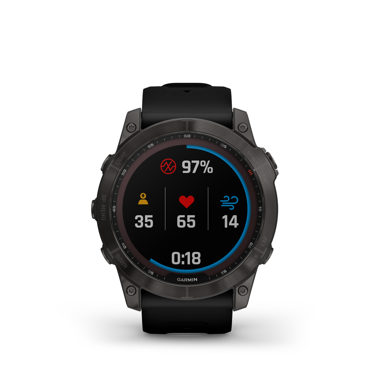 Garmin fenix 7X Sapphire Solar Carbon Gray DLC Ti w/Black Band