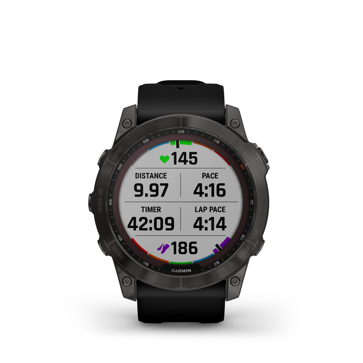 Garmin fenix 7X Sapphire Solar Carbon Gray DLC Ti w/Black Band