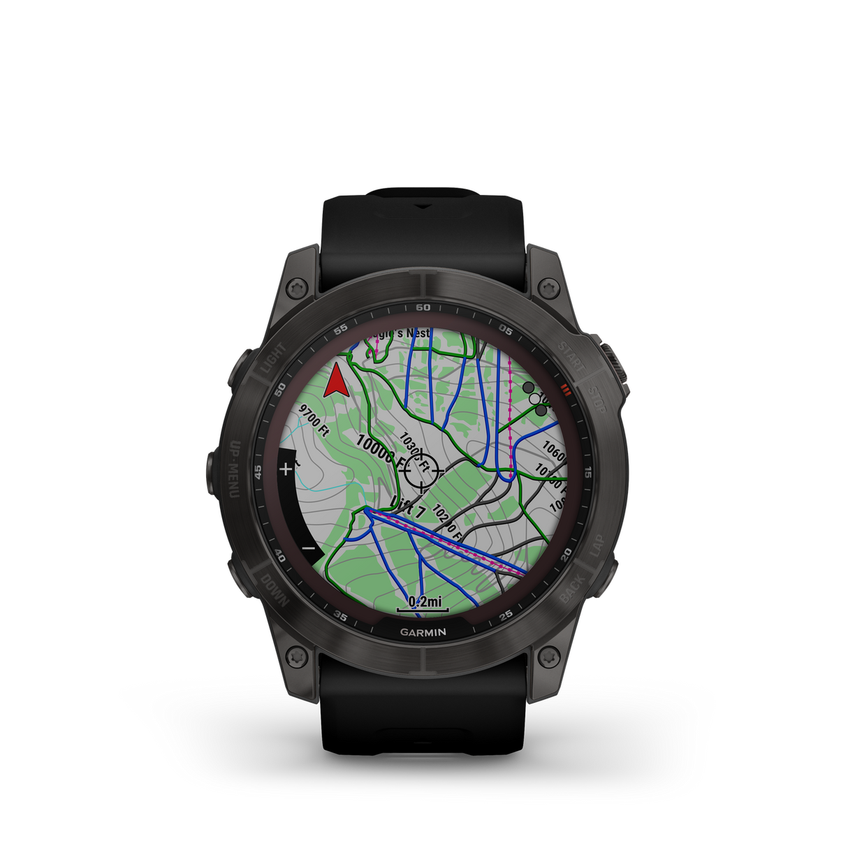 Garmin fenix 7X Sapphire Solar Carbon Gray DLC Ti w/Black Band