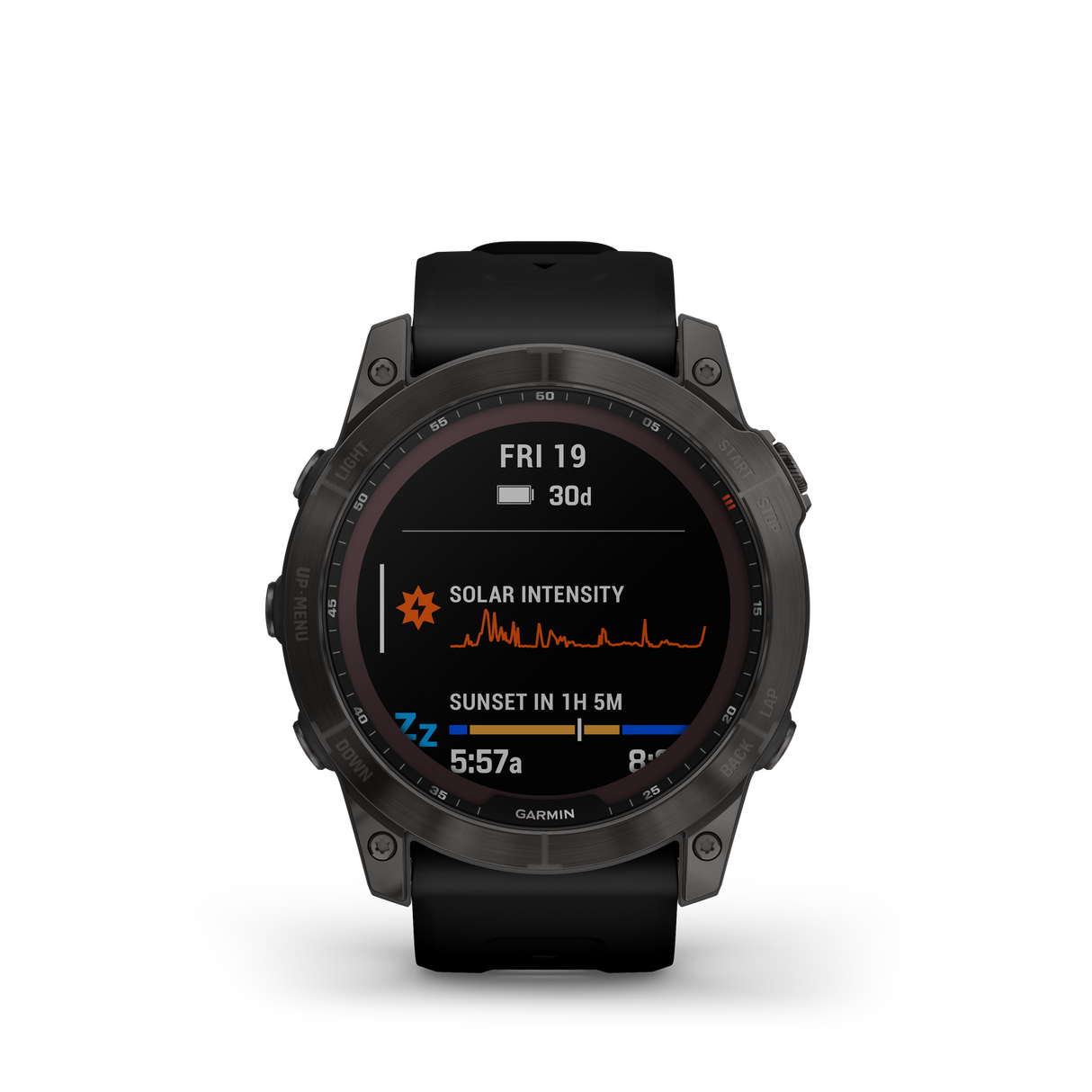 Garmin fenix 7X Sapphire Solar Carbon Gray DLC Ti w/Black Band