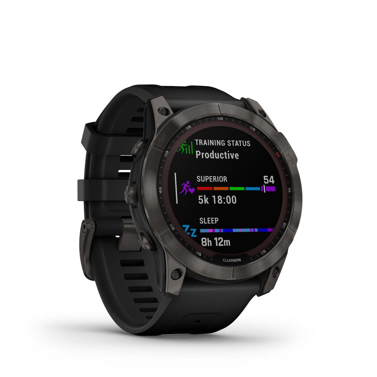 Garmin fenix 7X Sapphire Solar Carbon Gray DLC Ti w/Black Band